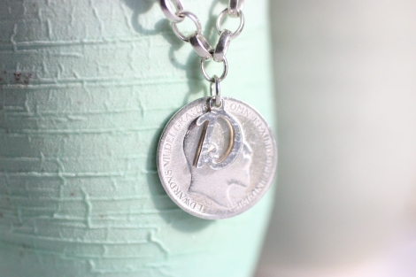 lucky silver sixpence charm bracelet