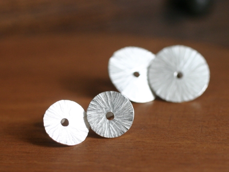 small bark stud earrings